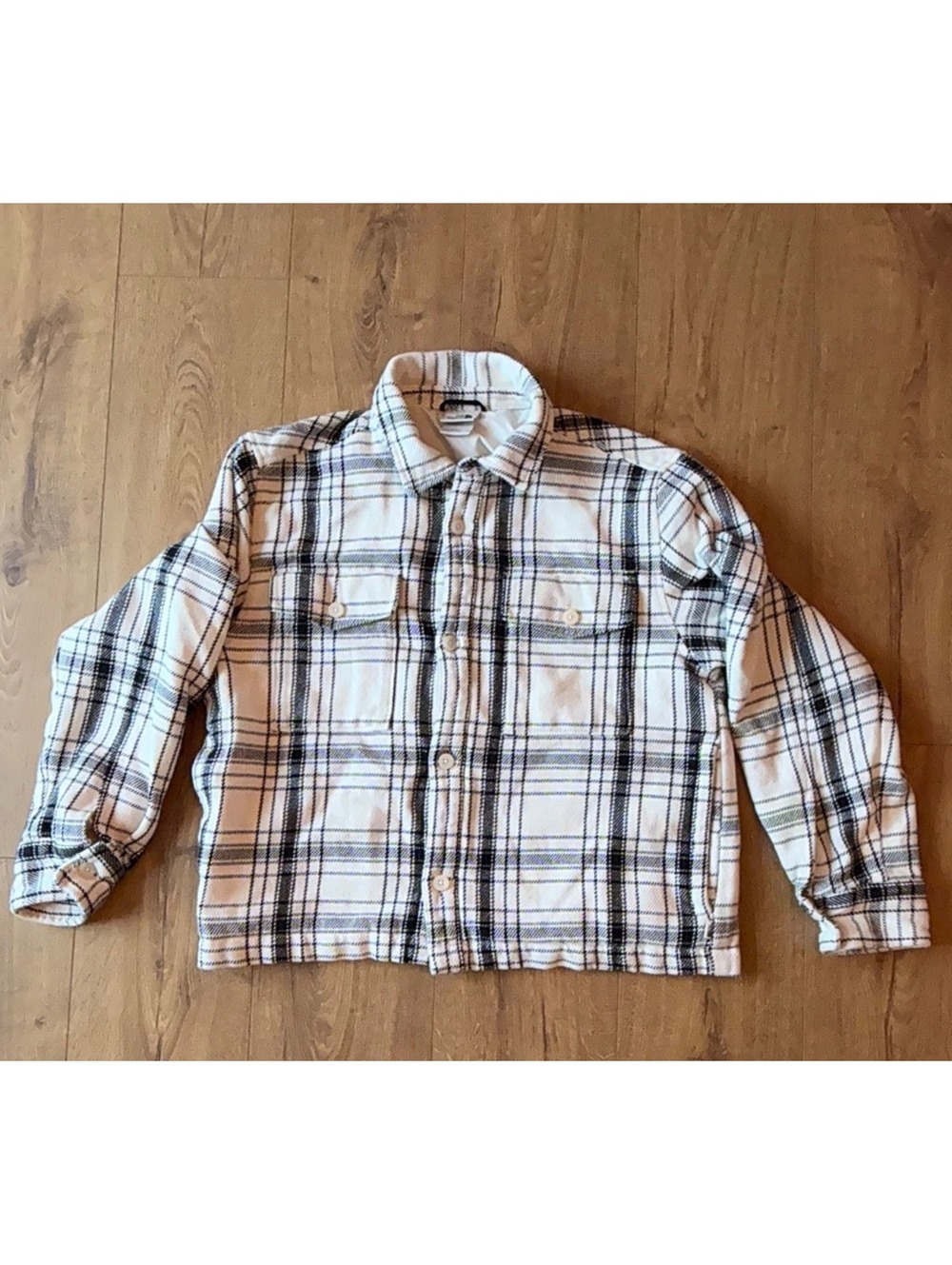 The North Face Campshire Mens S White/Black Plaid Shacket